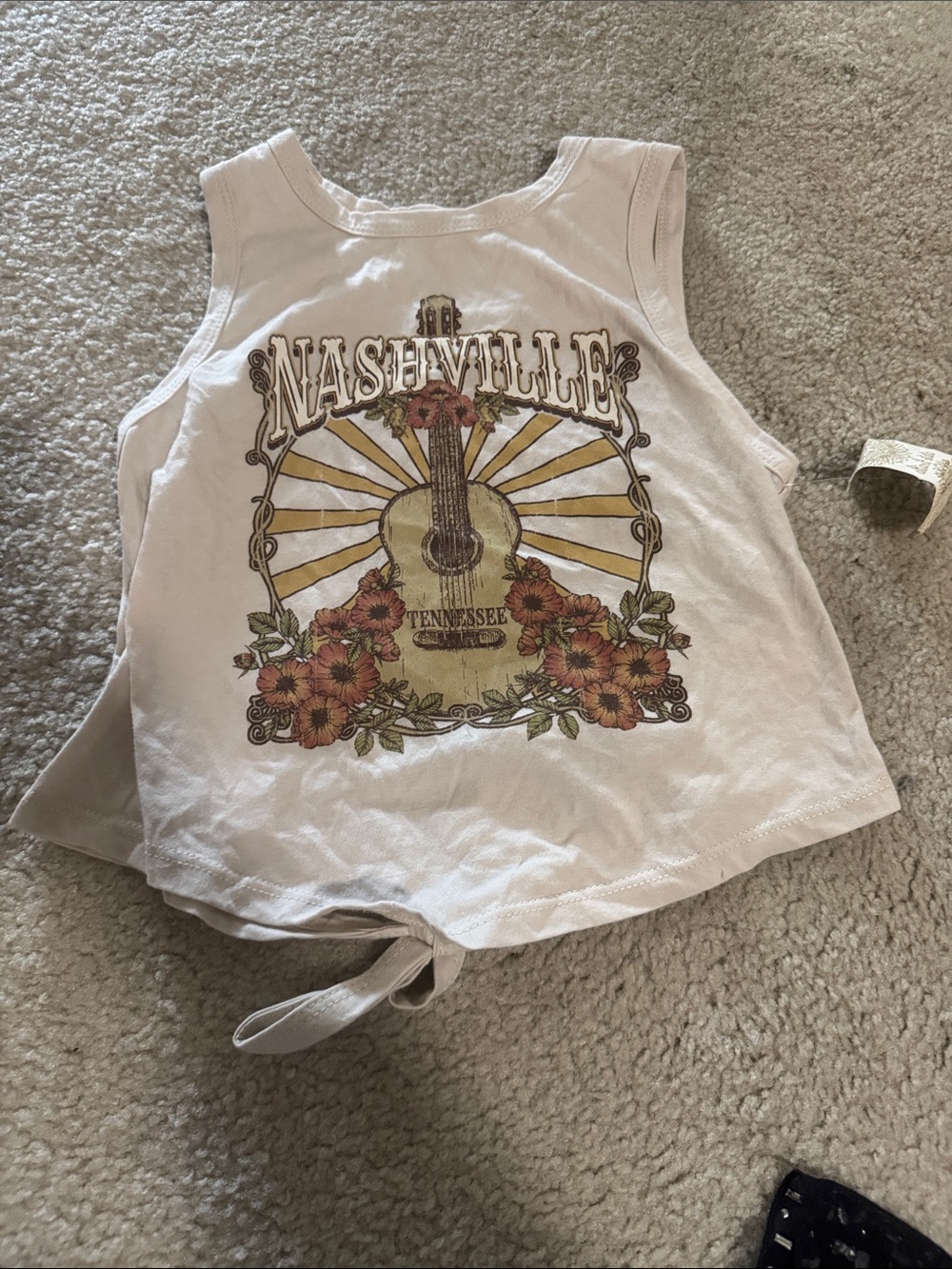 Altar'd State Nashville Graphic sleeveless crop top size medium NWT